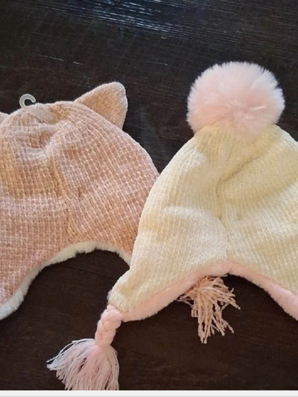 Nordstrom Kids Pink Cat & Cream Unicorn Plush Earflap Hats